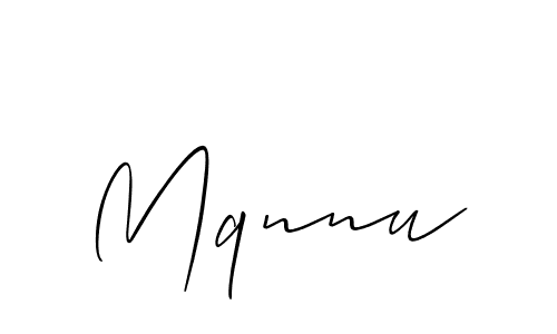 Design your own signature with our free online signature maker. With this signature software, you can create a handwritten (Allison_Script) signature for name Mqnnu. Mqnnu signature style 2 images and pictures png