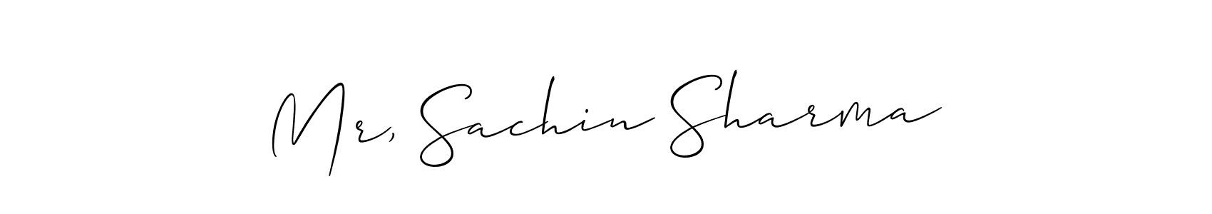 Also we have Mr, Sachin Sharma name is the best signature style. Create professional handwritten signature collection using Allison_Script autograph style. Mr, Sachin Sharma signature style 2 images and pictures png