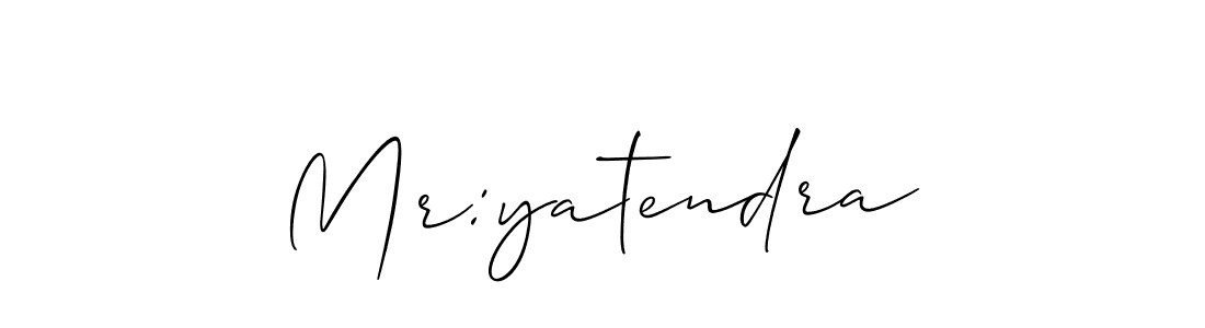 Make a beautiful signature design for name Mr:yatendra. Use this online signature maker to create a handwritten signature for free. Mr:yatendra signature style 2 images and pictures png