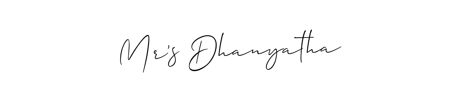 You can use this online signature creator to create a handwritten signature for the name Mr’s Dhanyatha. This is the best online autograph maker. Mr’s Dhanyatha signature style 2 images and pictures png