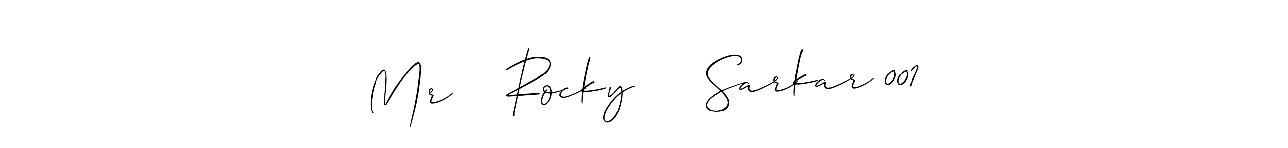 Create a beautiful signature design for name Mr    Rocky     Sarkar 001. With this signature (Allison_Script) fonts, you can make a handwritten signature for free. Mr    Rocky     Sarkar 001 signature style 2 images and pictures png