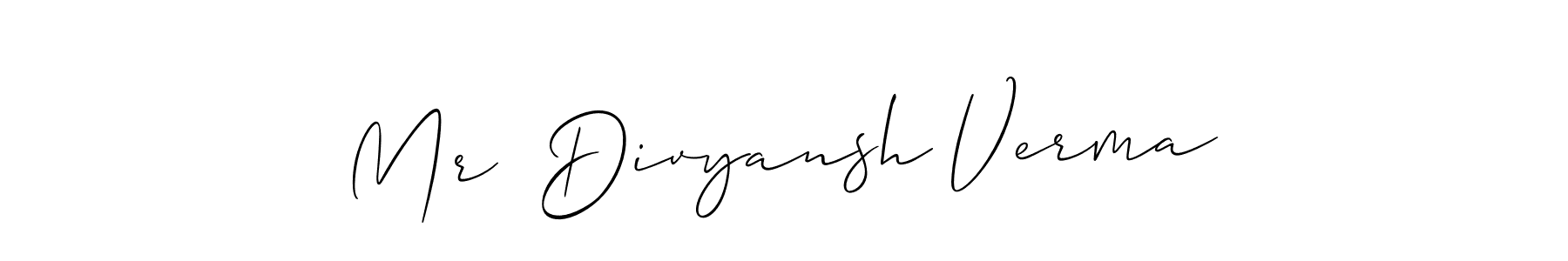 Make a beautiful signature design for name Mr  Divyansh Verma. Use this online signature maker to create a handwritten signature for free. Mr  Divyansh Verma signature style 2 images and pictures png