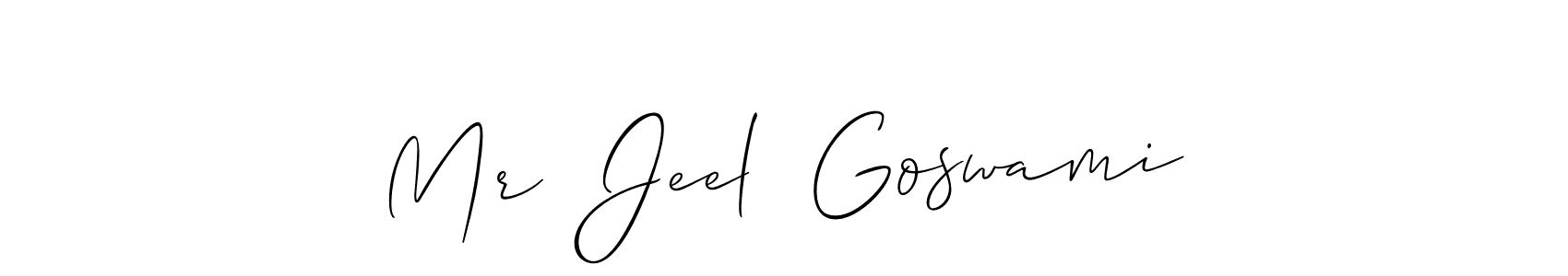Also we have Mr  Jeel  Goswami name is the best signature style. Create professional handwritten signature collection using Allison_Script autograph style. Mr  Jeel  Goswami signature style 2 images and pictures png