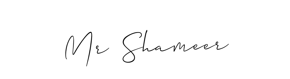 How to make Mr  Shameer name signature. Use Allison_Script style for creating short signs online. This is the latest handwritten sign. Mr  Shameer signature style 2 images and pictures png