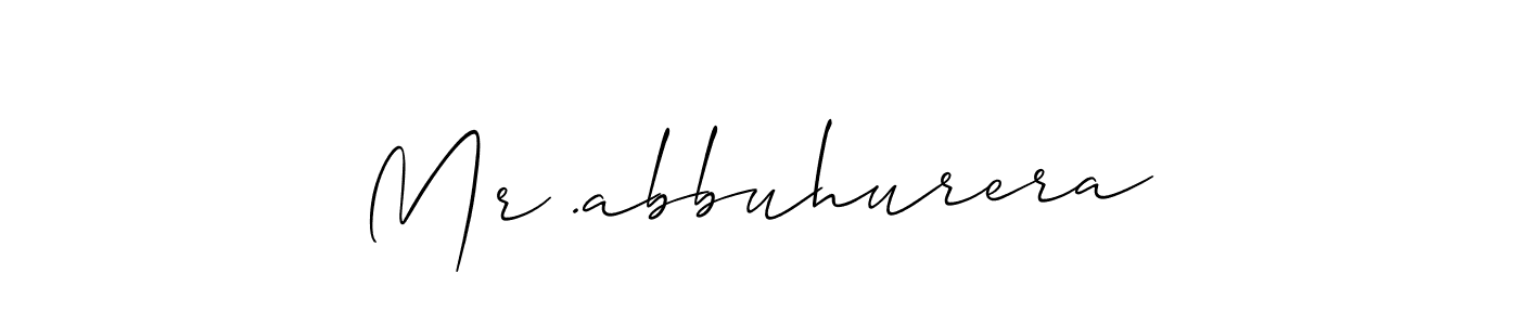 The best way (Allison_Script) to make a short signature is to pick only two or three words in your name. The name Mr .abbuhurera include a total of six letters. For converting this name. Mr .abbuhurera signature style 2 images and pictures png