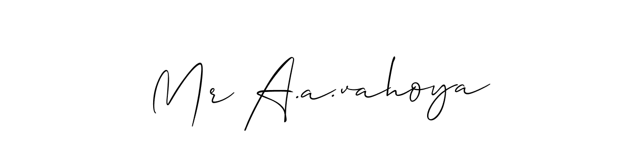Once you've used our free online signature maker to create your best signature Allison_Script style, it's time to enjoy all of the benefits that Mr A.a.vahoya name signing documents. Mr A.a.vahoya signature style 2 images and pictures png