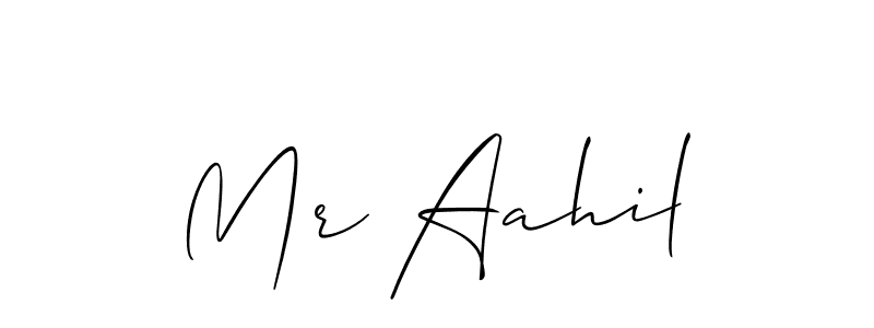 Similarly Allison_Script is the best handwritten signature design. Signature creator online .You can use it as an online autograph creator for name Mr Aahil. Mr Aahil signature style 2 images and pictures png