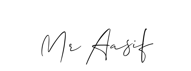 How to make Mr Aasif name signature. Use Allison_Script style for creating short signs online. This is the latest handwritten sign. Mr Aasif signature style 2 images and pictures png