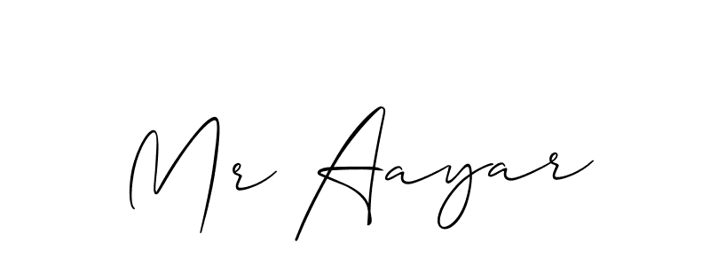 Allison_Script is a professional signature style that is perfect for those who want to add a touch of class to their signature. It is also a great choice for those who want to make their signature more unique. Get Mr Aayar name to fancy signature for free. Mr Aayar signature style 2 images and pictures png