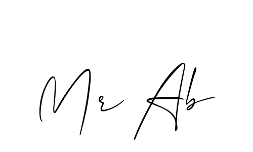 Similarly Allison_Script is the best handwritten signature design. Signature creator online .You can use it as an online autograph creator for name Mr Ab. Mr Ab signature style 2 images and pictures png