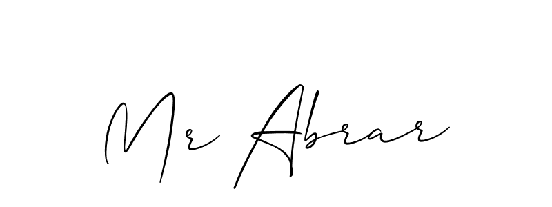 Also You can easily find your signature by using the search form. We will create Mr Abrar name handwritten signature images for you free of cost using Allison_Script sign style. Mr Abrar signature style 2 images and pictures png