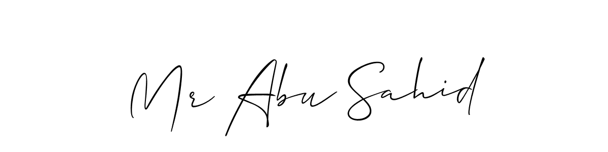 Also You can easily find your signature by using the search form. We will create Mr Abu Sahid name handwritten signature images for you free of cost using Allison_Script sign style. Mr Abu Sahid signature style 2 images and pictures png