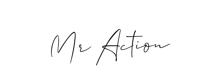Design your own signature with our free online signature maker. With this signature software, you can create a handwritten (Allison_Script) signature for name Mr Action. Mr Action signature style 2 images and pictures png