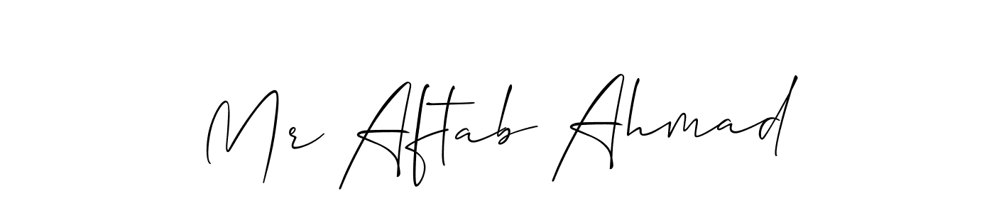 This is the best signature style for the Mr Aftab Ahmad name. Also you like these signature font (Allison_Script). Mix name signature. Mr Aftab Ahmad signature style 2 images and pictures png