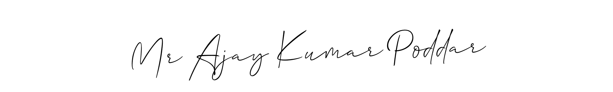 if you are searching for the best signature style for your name Mr Ajay Kumar Poddar. so please give up your signature search. here we have designed multiple signature styles  using Allison_Script. Mr Ajay Kumar Poddar signature style 2 images and pictures png