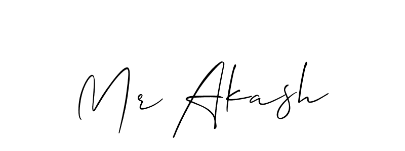 It looks lik you need a new signature style for name Mr Akash. Design unique handwritten (Allison_Script) signature with our free signature maker in just a few clicks. Mr Akash signature style 2 images and pictures png