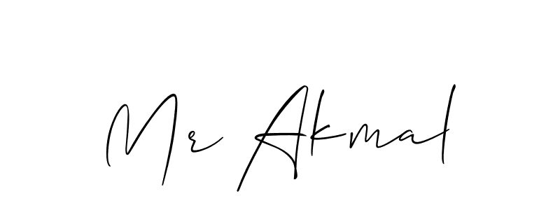 Make a short Mr Akmal signature style. Manage your documents anywhere anytime using Allison_Script. Create and add eSignatures, submit forms, share and send files easily. Mr Akmal signature style 2 images and pictures png