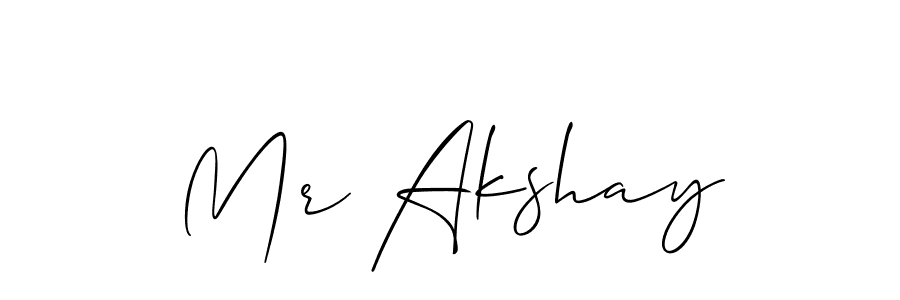 How to make Mr Akshay signature? Allison_Script is a professional autograph style. Create handwritten signature for Mr Akshay name. Mr Akshay signature style 2 images and pictures png