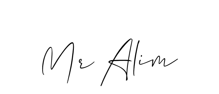 You should practise on your own different ways (Allison_Script) to write your name (Mr Alim) in signature. don't let someone else do it for you. Mr Alim signature style 2 images and pictures png