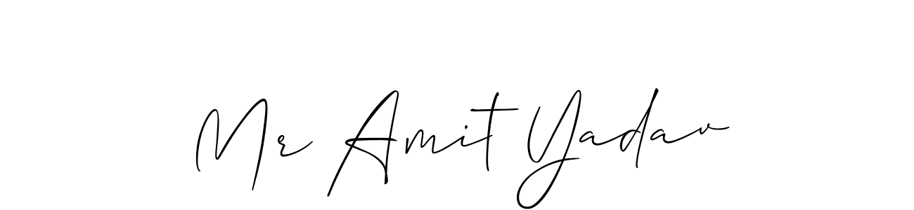The best way (Allison_Script) to make a short signature is to pick only two or three words in your name. The name Mr Amit Yadav include a total of six letters. For converting this name. Mr Amit Yadav signature style 2 images and pictures png