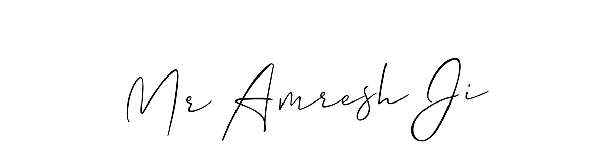 How to make Mr Amresh Ji name signature. Use Allison_Script style for creating short signs online. This is the latest handwritten sign. Mr Amresh Ji signature style 2 images and pictures png