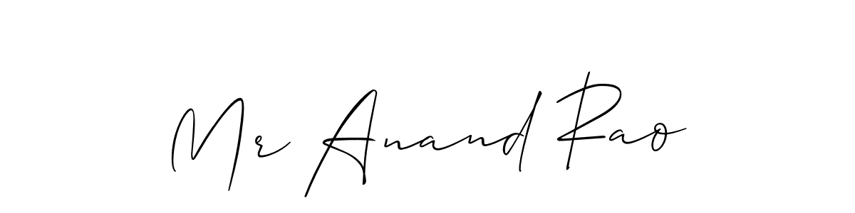 Allison_Script is a professional signature style that is perfect for those who want to add a touch of class to their signature. It is also a great choice for those who want to make their signature more unique. Get Mr Anand Rao name to fancy signature for free. Mr Anand Rao signature style 2 images and pictures png