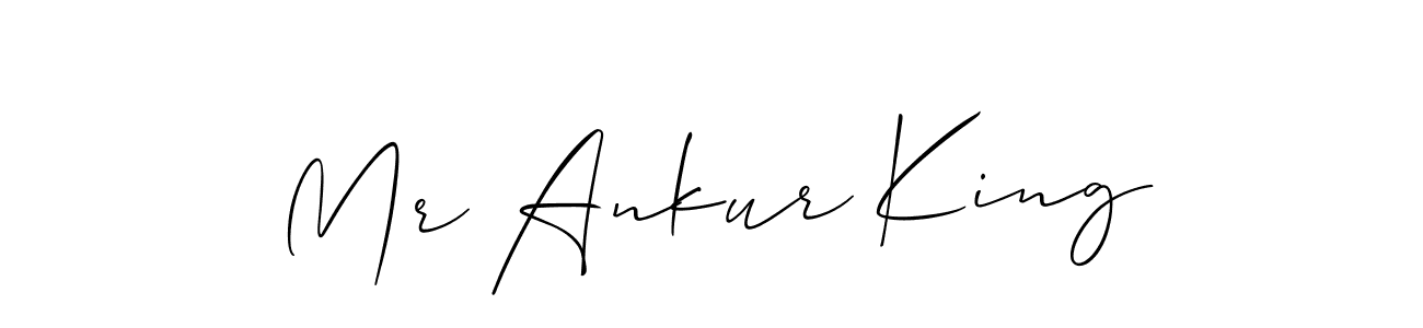 It looks lik you need a new signature style for name Mr Ankur King. Design unique handwritten (Allison_Script) signature with our free signature maker in just a few clicks. Mr Ankur King signature style 2 images and pictures png