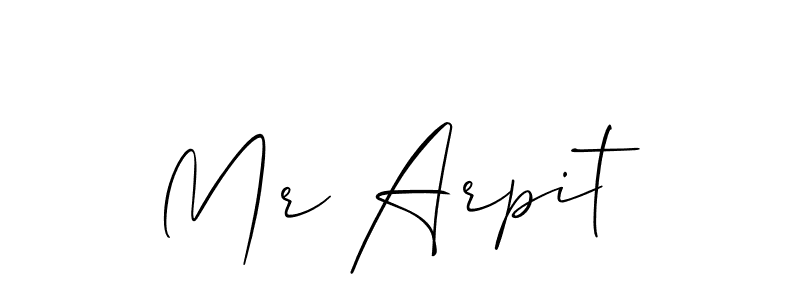 Use a signature maker to create a handwritten signature online. With this signature software, you can design (Allison_Script) your own signature for name Mr Arpit. Mr Arpit signature style 2 images and pictures png