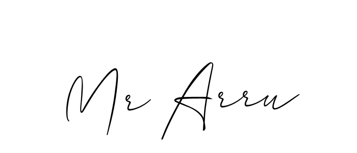 It looks lik you need a new signature style for name Mr Arru. Design unique handwritten (Allison_Script) signature with our free signature maker in just a few clicks. Mr Arru signature style 2 images and pictures png