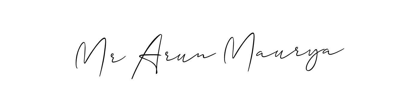 Mr Arun Maurya stylish signature style. Best Handwritten Sign (Allison_Script) for my name. Handwritten Signature Collection Ideas for my name Mr Arun Maurya. Mr Arun Maurya signature style 2 images and pictures png