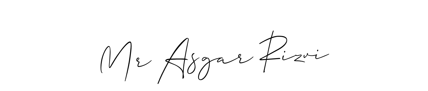 Similarly Allison_Script is the best handwritten signature design. Signature creator online .You can use it as an online autograph creator for name Mr Asgar Rizvi. Mr Asgar Rizvi signature style 2 images and pictures png