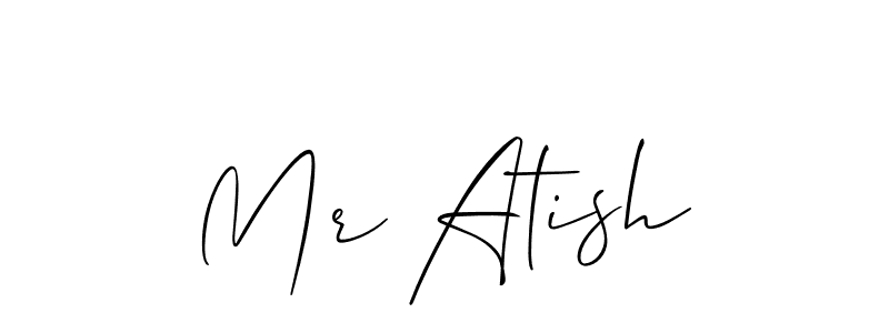 Make a beautiful signature design for name Mr Atish. With this signature (Allison_Script) style, you can create a handwritten signature for free. Mr Atish signature style 2 images and pictures png