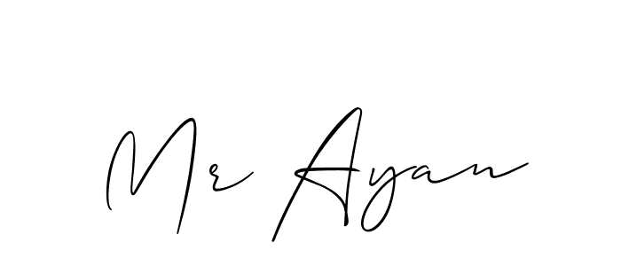 Allison_Script is a professional signature style that is perfect for those who want to add a touch of class to their signature. It is also a great choice for those who want to make their signature more unique. Get Mr Ayan name to fancy signature for free. Mr Ayan signature style 2 images and pictures png