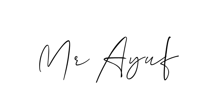 Check out images of Autograph of Mr Ayuf name. Actor Mr Ayuf Signature Style. Allison_Script is a professional sign style online. Mr Ayuf signature style 2 images and pictures png