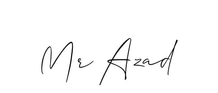 How to make Mr Azad signature? Allison_Script is a professional autograph style. Create handwritten signature for Mr Azad name. Mr Azad signature style 2 images and pictures png