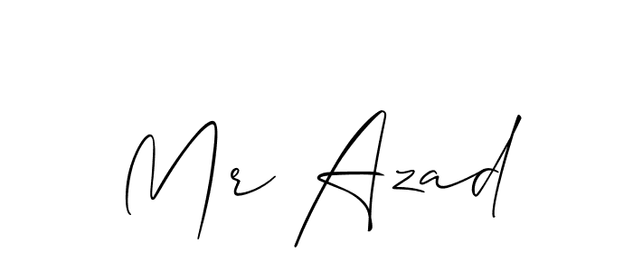 How to make Mr Azad name signature. Use Allison_Script style for creating short signs online. This is the latest handwritten sign. Mr Azad signature style 2 images and pictures png