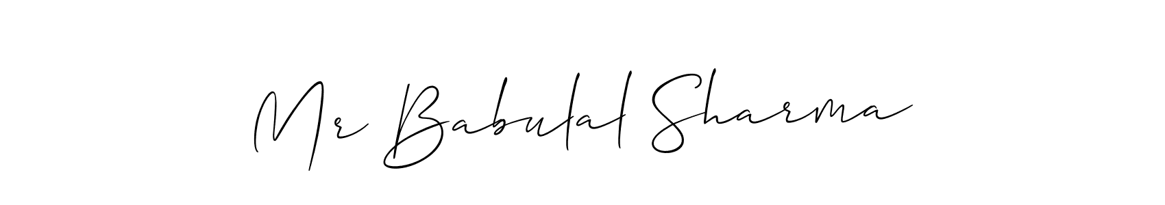 How to make Mr Babulal Sharma signature? Allison_Script is a professional autograph style. Create handwritten signature for Mr Babulal Sharma name. Mr Babulal Sharma signature style 2 images and pictures png