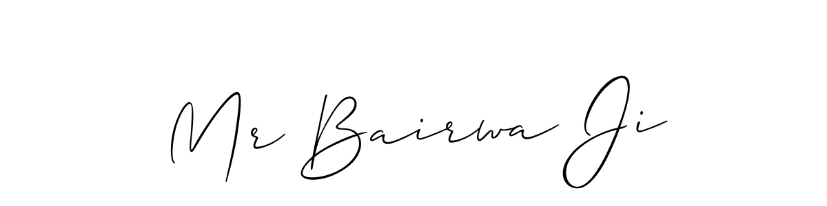 Make a short Mr Bairwa Ji signature style. Manage your documents anywhere anytime using Allison_Script. Create and add eSignatures, submit forms, share and send files easily. Mr Bairwa Ji signature style 2 images and pictures png