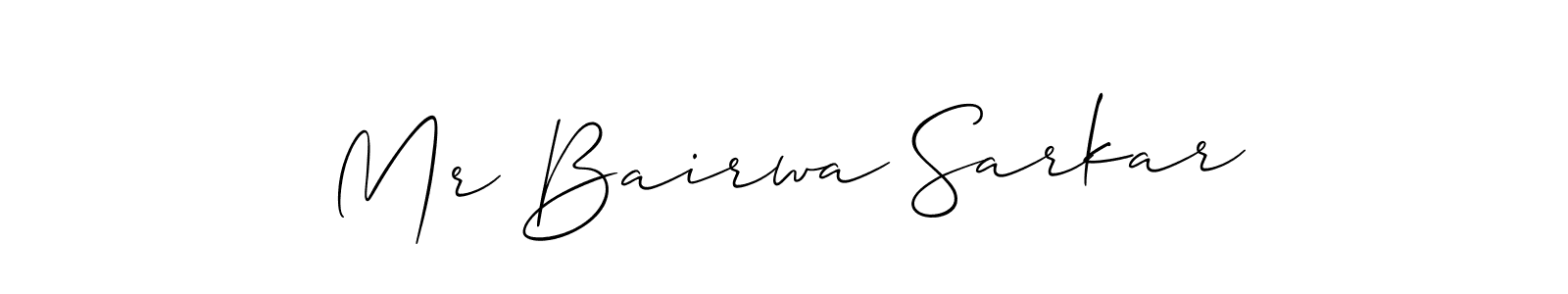 The best way (Allison_Script) to make a short signature is to pick only two or three words in your name. The name Mr Bairwa Sarkar include a total of six letters. For converting this name. Mr Bairwa Sarkar signature style 2 images and pictures png