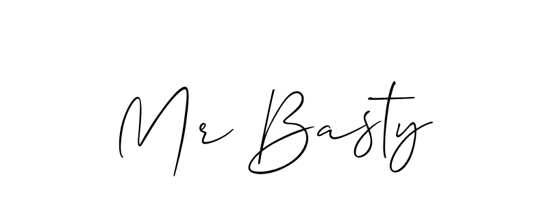 Allison_Script is a professional signature style that is perfect for those who want to add a touch of class to their signature. It is also a great choice for those who want to make their signature more unique. Get Mr Basty name to fancy signature for free. Mr Basty signature style 2 images and pictures png