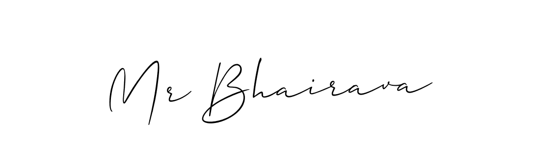 Create a beautiful signature design for name Mr Bhairava. With this signature (Allison_Script) fonts, you can make a handwritten signature for free. Mr Bhairava signature style 2 images and pictures png