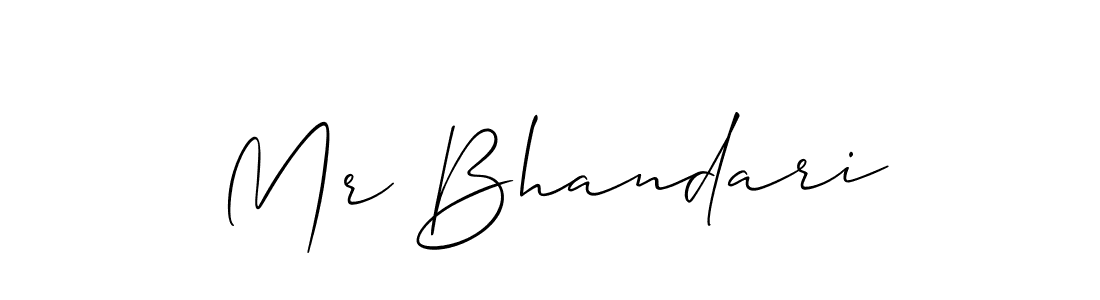 How to make Mr Bhandari name signature. Use Allison_Script style for creating short signs online. This is the latest handwritten sign. Mr Bhandari signature style 2 images and pictures png