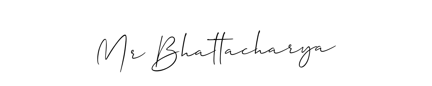 Also we have Mr Bhattacharya name is the best signature style. Create professional handwritten signature collection using Allison_Script autograph style. Mr Bhattacharya signature style 2 images and pictures png