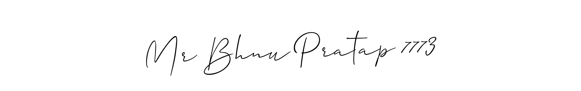 Create a beautiful signature design for name Mr Bhnu Pratap 7773. With this signature (Allison_Script) fonts, you can make a handwritten signature for free. Mr Bhnu Pratap 7773 signature style 2 images and pictures png