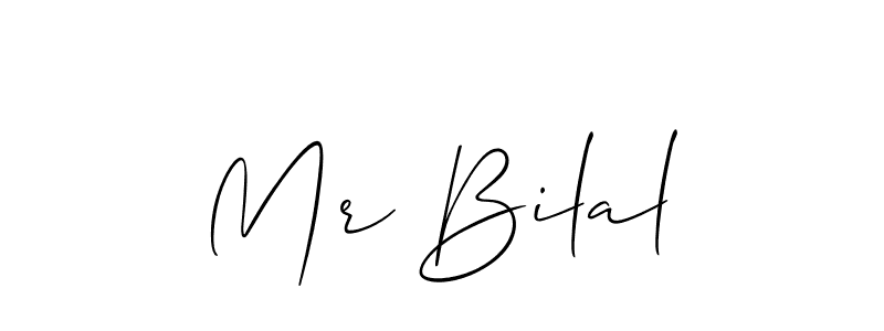 Design your own signature with our free online signature maker. With this signature software, you can create a handwritten (Allison_Script) signature for name Mr Bilal. Mr Bilal signature style 2 images and pictures png