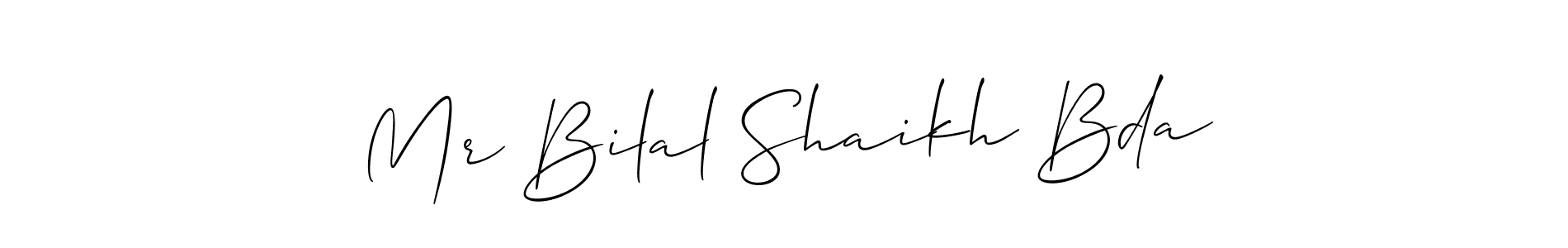 Mr Bilal Shaikh Bda stylish signature style. Best Handwritten Sign (Allison_Script) for my name. Handwritten Signature Collection Ideas for my name Mr Bilal Shaikh Bda. Mr Bilal Shaikh Bda signature style 2 images and pictures png