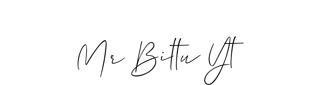 Use a signature maker to create a handwritten signature online. With this signature software, you can design (Allison_Script) your own signature for name Mr Biltu Yt. Mr Biltu Yt signature style 2 images and pictures png