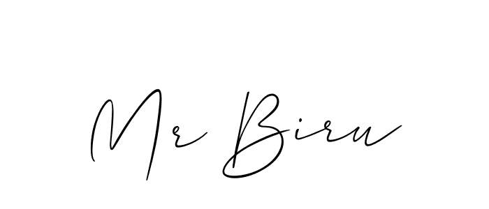 You should practise on your own different ways (Allison_Script) to write your name (Mr Biru) in signature. don't let someone else do it for you. Mr Biru signature style 2 images and pictures png