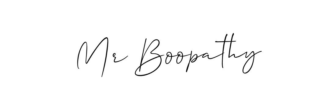 Mr Boopathy stylish signature style. Best Handwritten Sign (Allison_Script) for my name. Handwritten Signature Collection Ideas for my name Mr Boopathy. Mr Boopathy signature style 2 images and pictures png