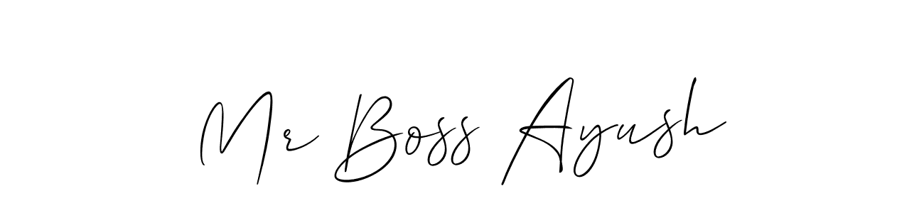 Also You can easily find your signature by using the search form. We will create Mr Boss Ayush name handwritten signature images for you free of cost using Allison_Script sign style. Mr Boss Ayush signature style 2 images and pictures png